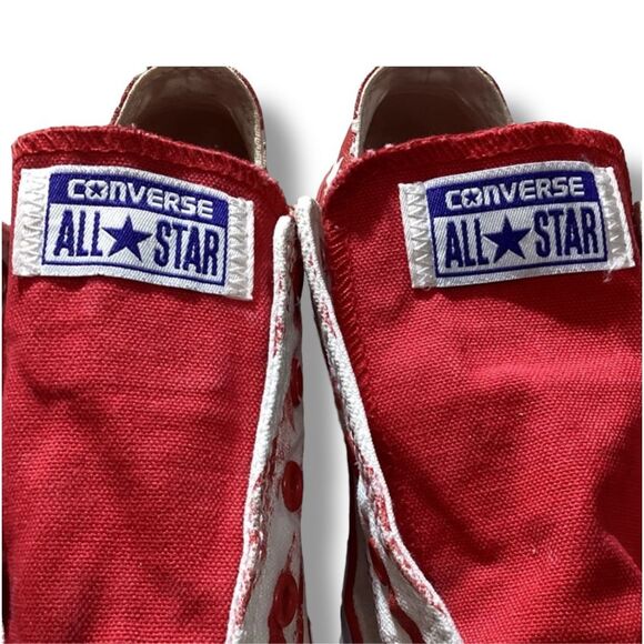 Converse All Star Stripes and Stars American Flag Red White & Blue Sneakers Juni - Picture 10 of 11